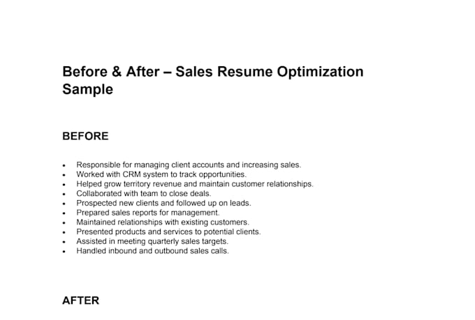 write or optimize a high impact sales resume